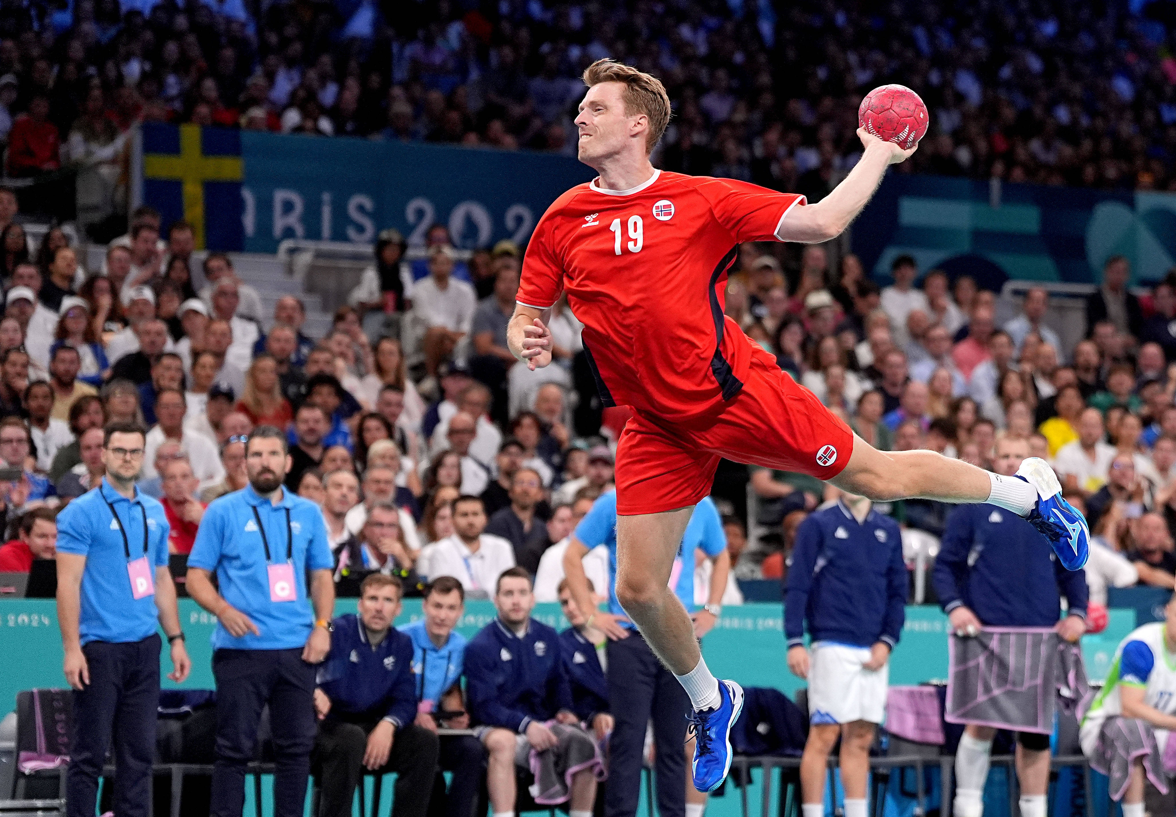 挪威队备战对阵斯洛文尼亚的比赛